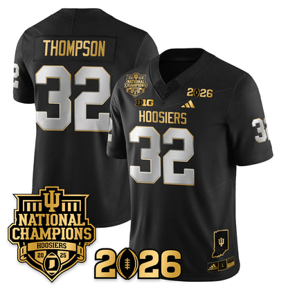 Indiana H Vapor Limited Football Gold Jersey - 2025 National Champions - All Stitched-DTD