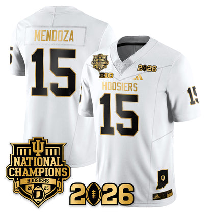 Indiana H Vapor Limited Football Gold Jersey - 2025 National Champions - All Stitched-DTD
