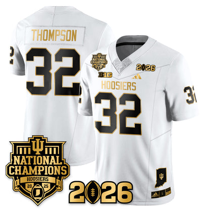 Indiana H Vapor Limited Football Gold Jersey - 2025 National Champions - All Stitched-DTD