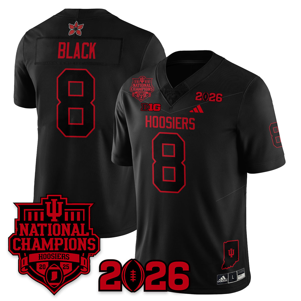 Indiana H Stranger Things Vapor Limited Football Jersey - 2025 National Champions - All Stitched-DTD
