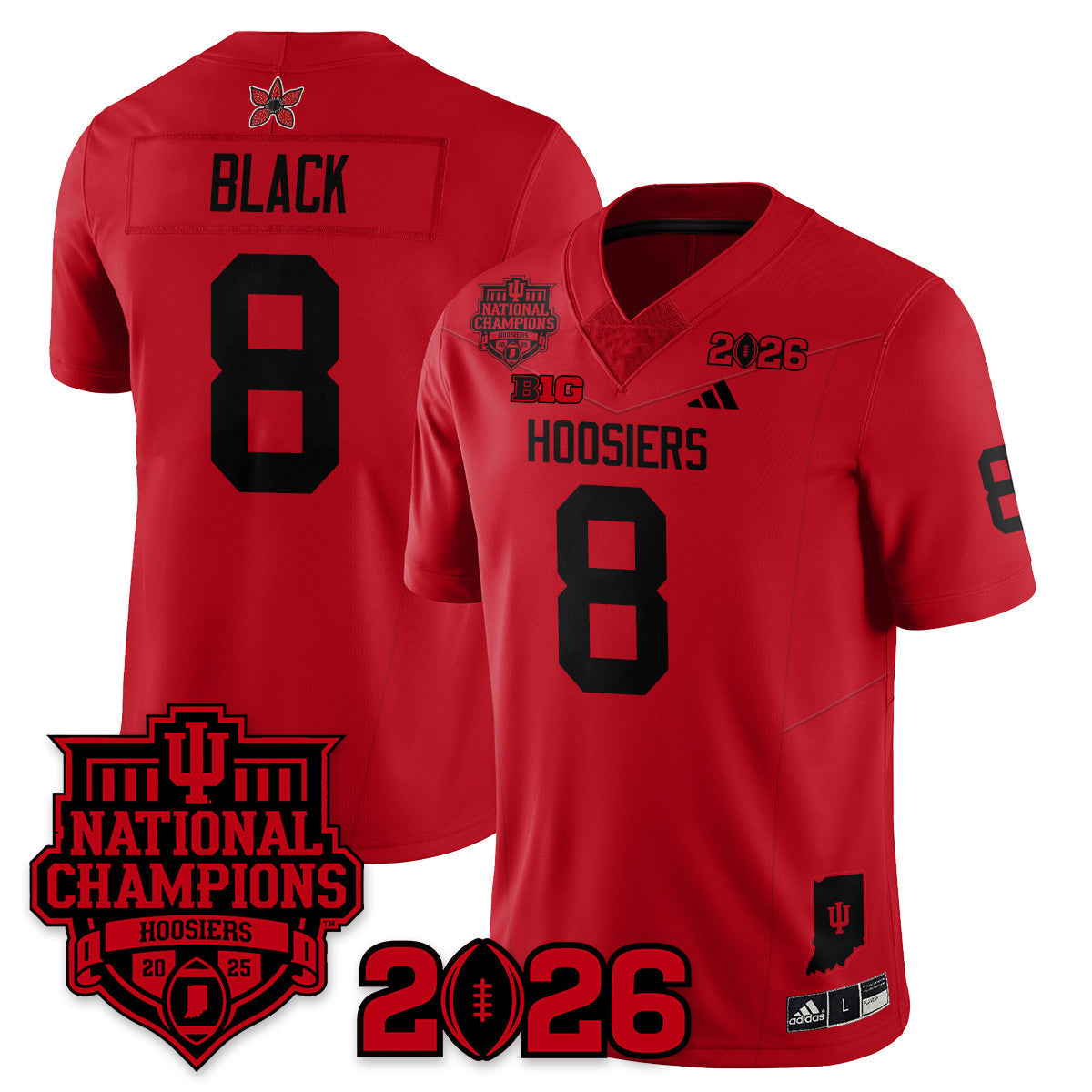 Indiana H Stranger Things Vapor Limited Football Jersey - 2025 National Champions - All Stitched-DTD