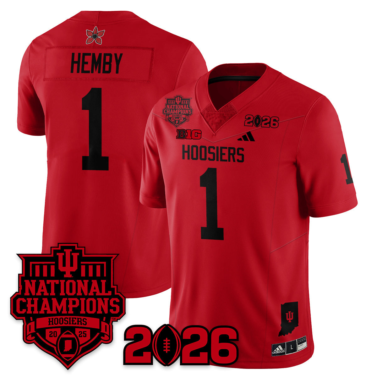Indiana H Stranger Things Vapor Limited Football Jersey - 2025 National Champions - All Stitched-DTD