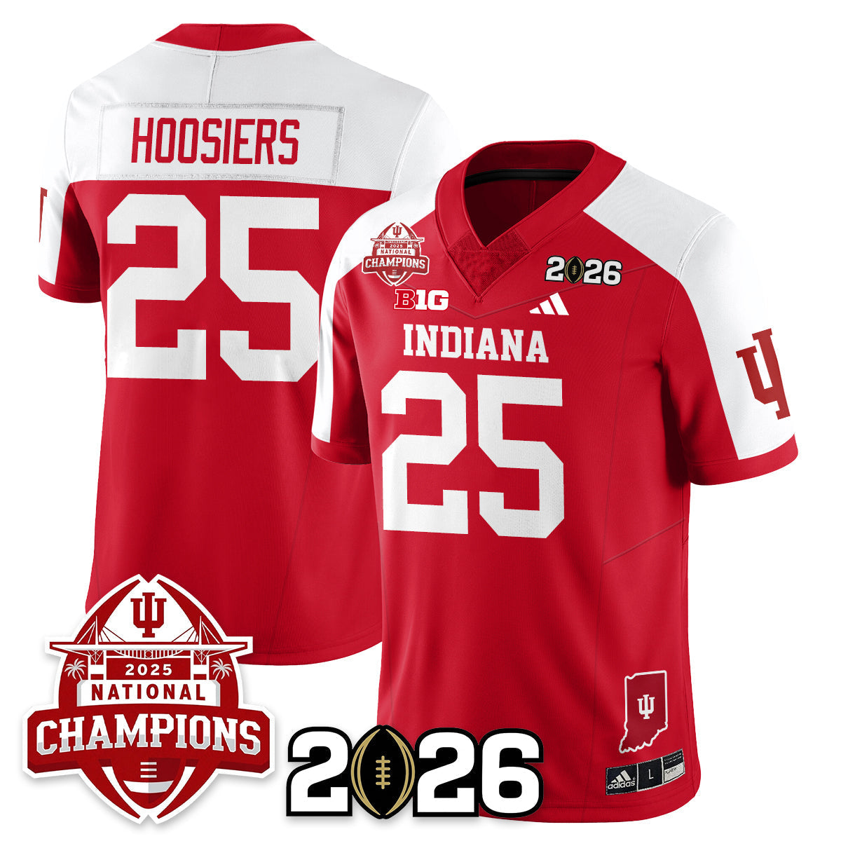 Indiana H Vapor Limited Football Jersey V2 - 2025 National Champions - All Stitched-DTD