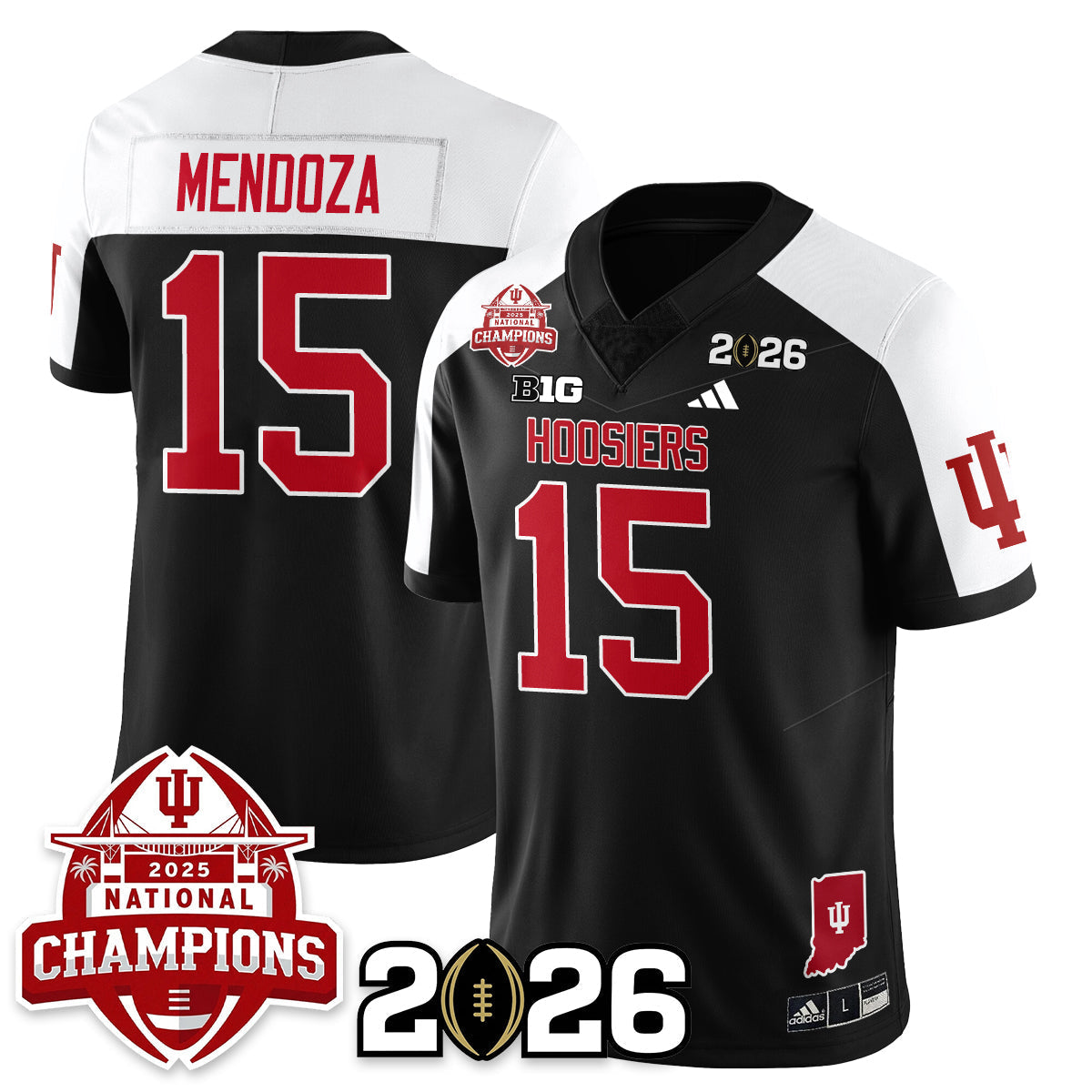 Indiana H Vapor Limited Football Jersey V2 - 2025 National Champions - All Stitched-DTD