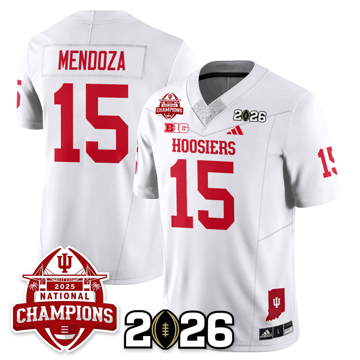 Indiana H Vapor Limited Football Jersey V2 - 2025 National Champions - All Stitched-DTD