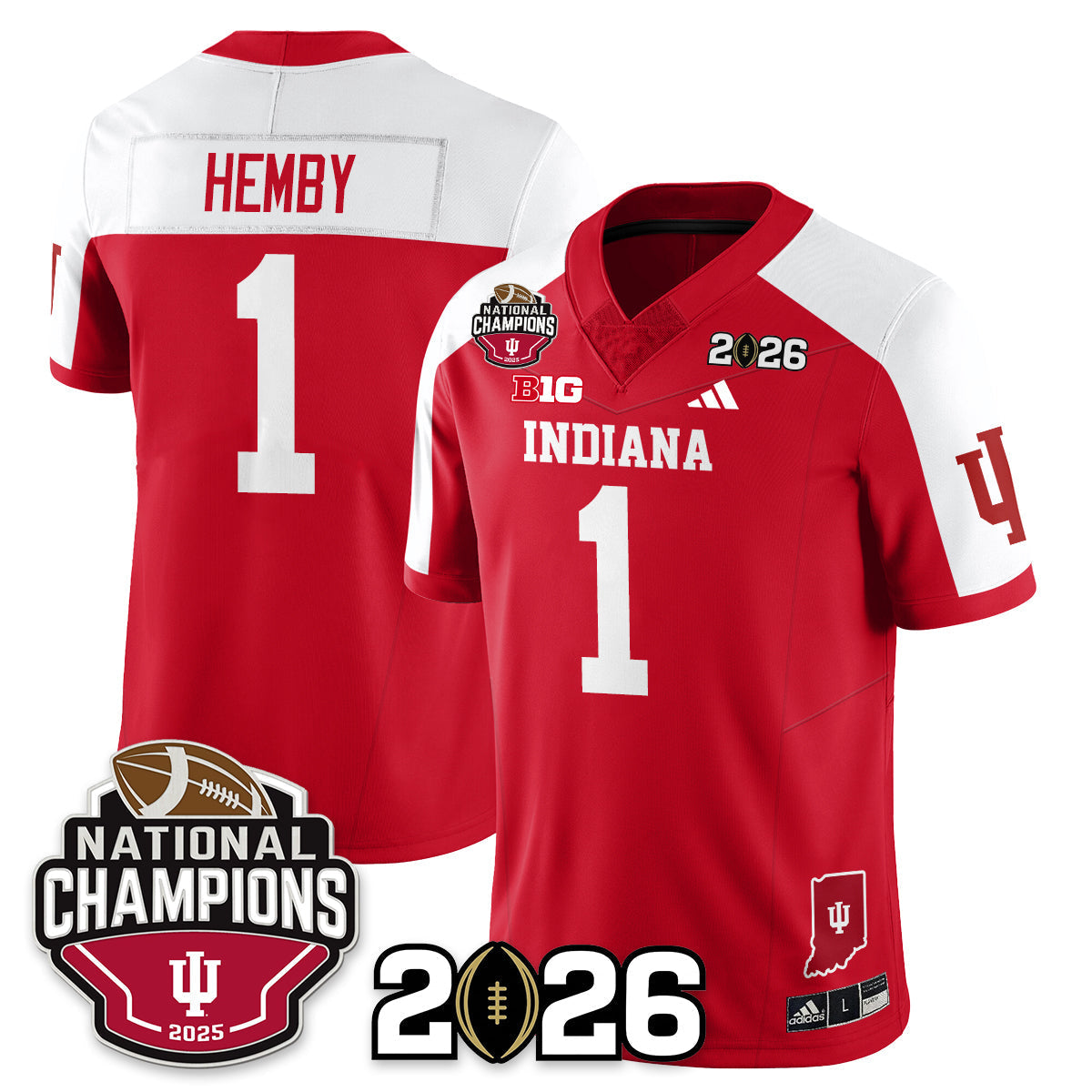 Indiana H Vapor Limited Football Jersey V3 - 2025 National Champions - All Stitched-DTD