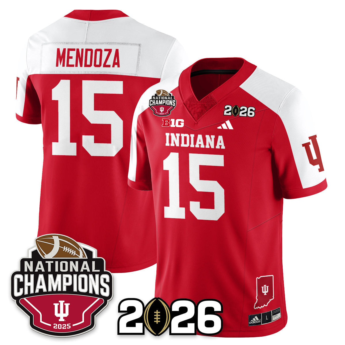 Indiana H Vapor Limited Football Jersey V3 - 2025 National Champions - All Stitched-DTD