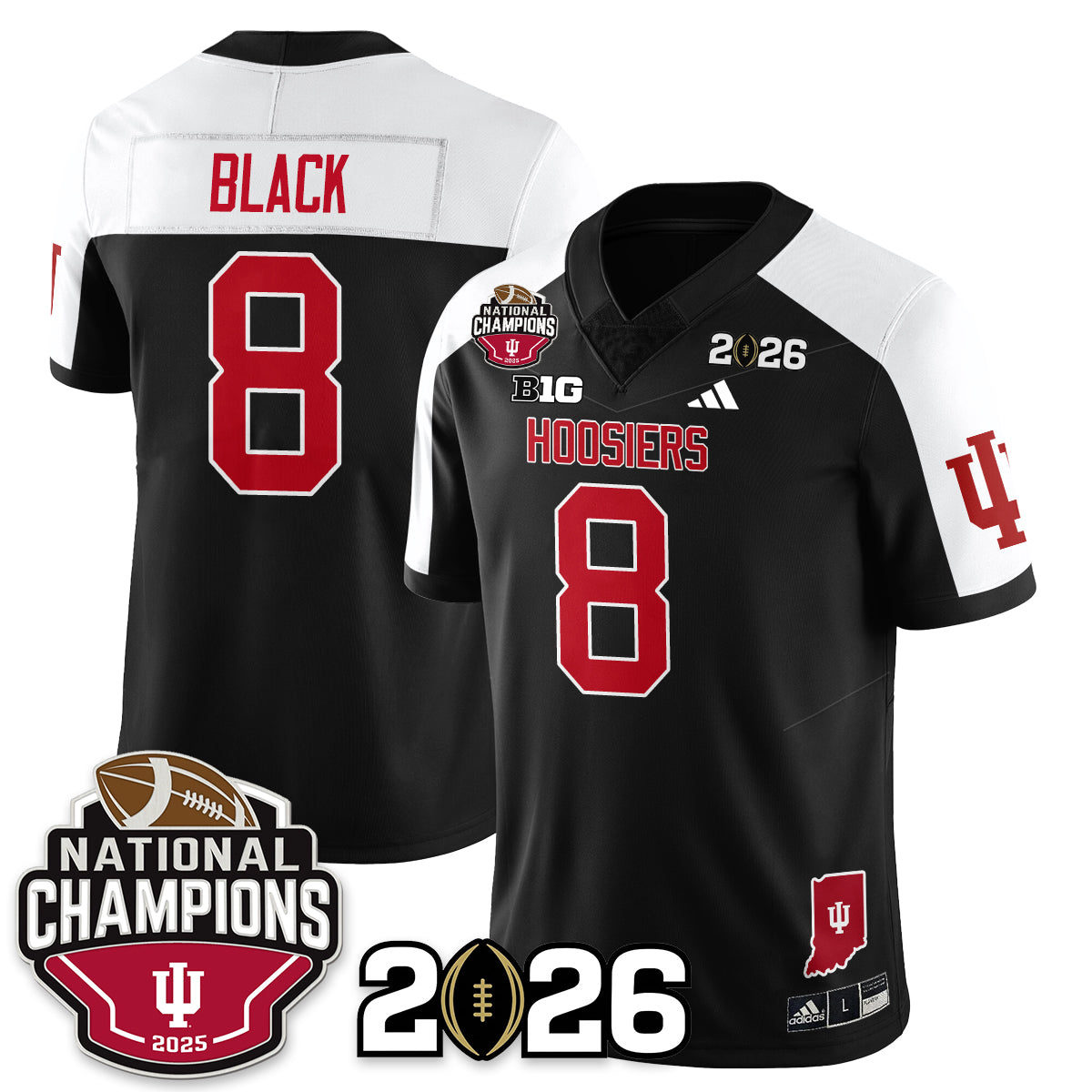 Indiana H Vapor Limited Football Jersey V3 - 2025 National Champions - All Stitched-DTD