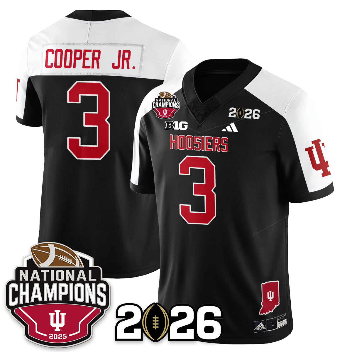 Indiana H Vapor Limited Football Jersey V3 - 2025 National Champions - All Stitched-DTD
