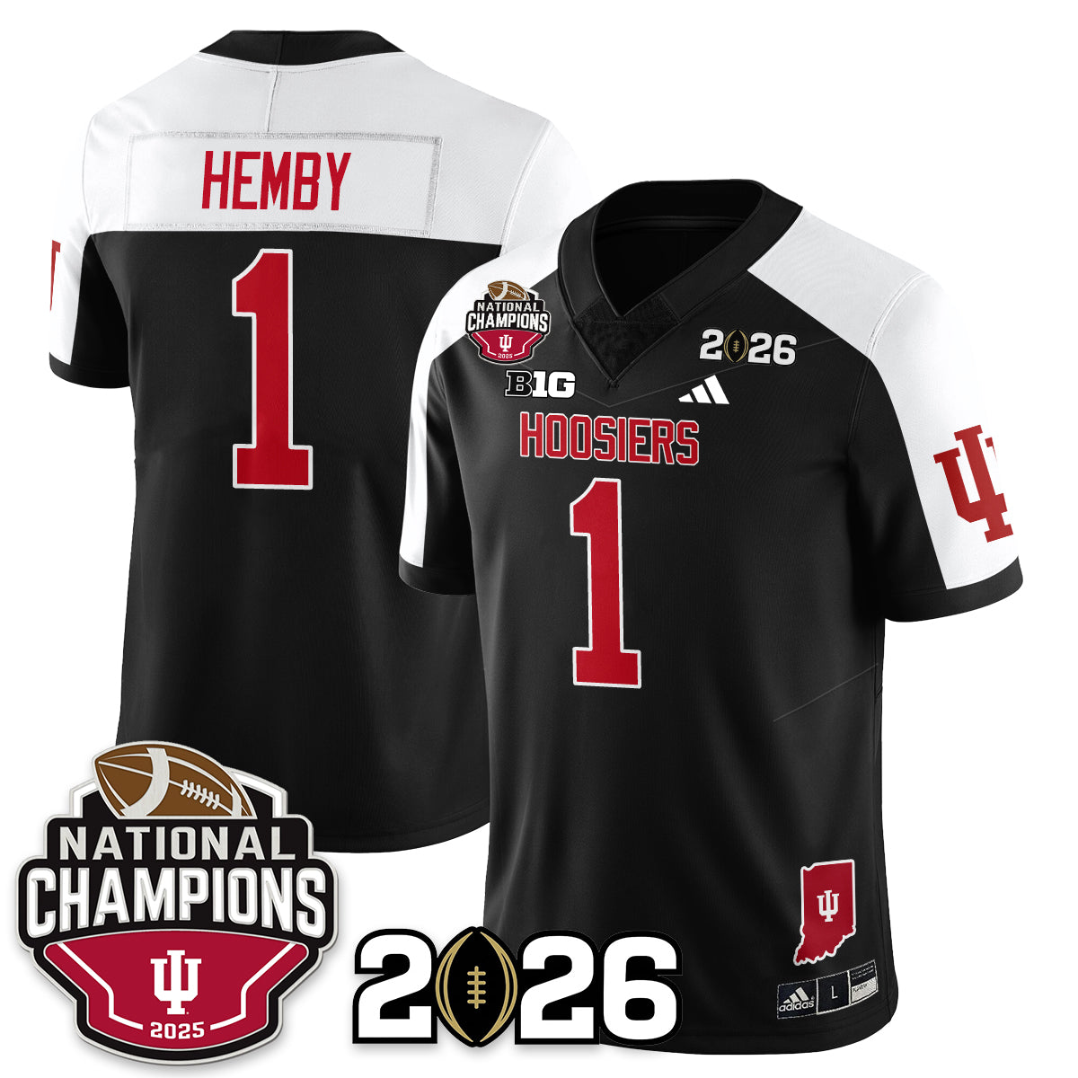 Indiana H Vapor Limited Football Jersey V3 - 2025 National Champions - All Stitched-DTD