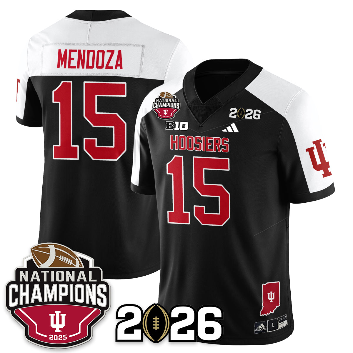 Indiana H Vapor Limited Football Jersey V3 - 2025 National Champions - All Stitched-DTD