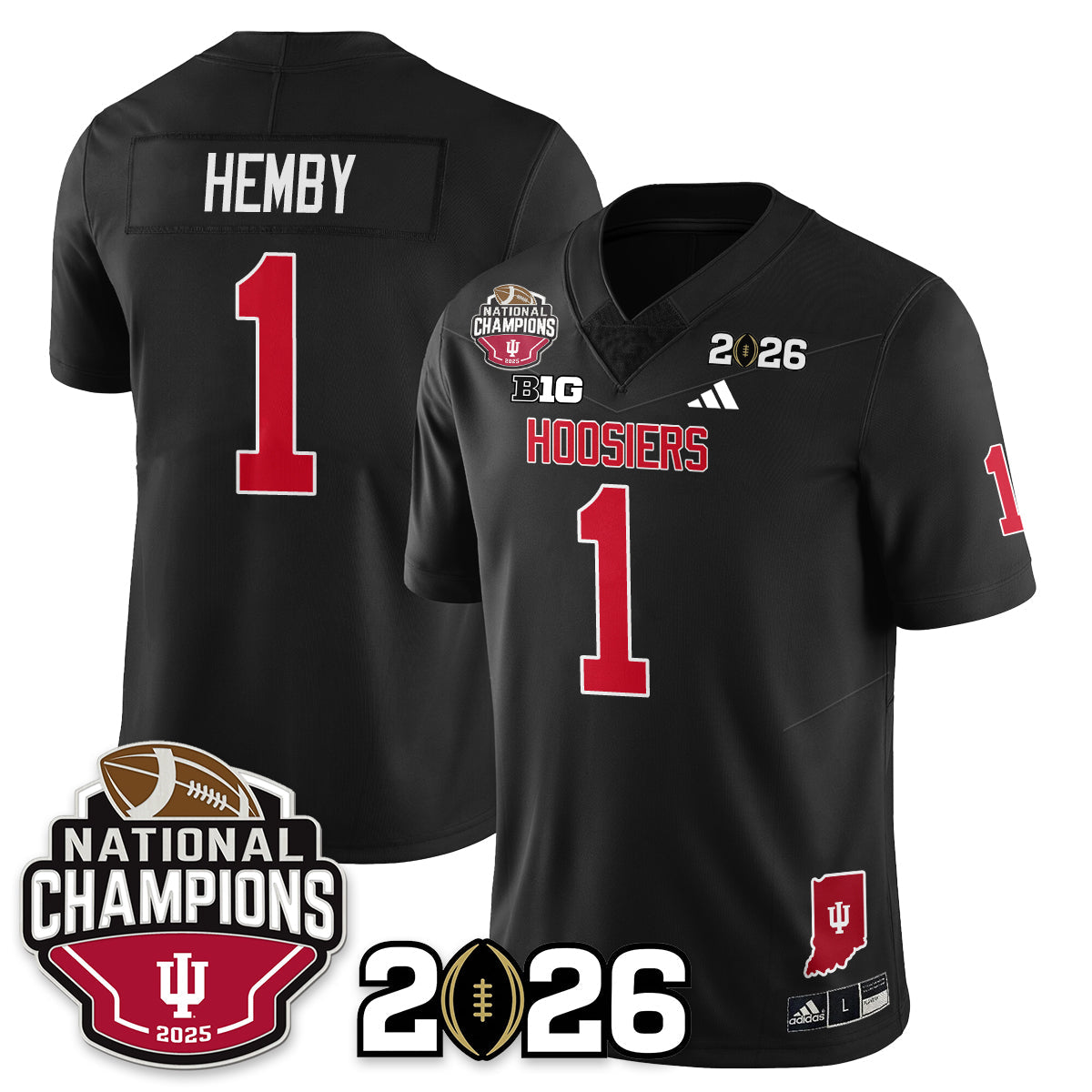 Indiana H Vapor Limited Football Jersey V3 - 2025 National Champions - All Stitched-DTD