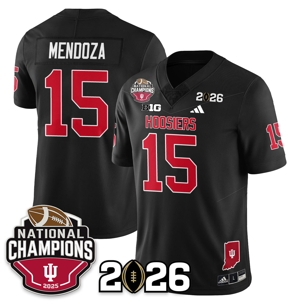 Indiana H Vapor Limited Football Jersey V3 - 2025 National Champions - All Stitched-DTD