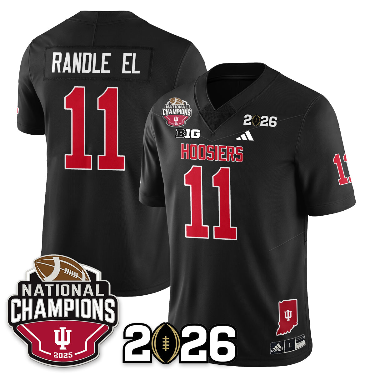 Indiana H Vapor Limited Football Jersey V3 - 2025 National Champions - All Stitched-DTD