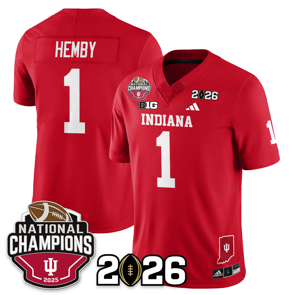Indiana H Vapor Limited Football Jersey V3 - 2025 National Champions - All Stitched-DTD