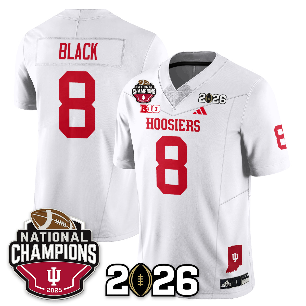 Indiana H Vapor Limited Football Jersey V3 - 2025 National Champions - All Stitched-DTD