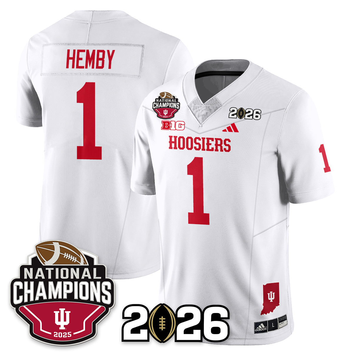 Indiana H Vapor Limited Football Jersey V3 - 2025 National Champions - All Stitched-DTD