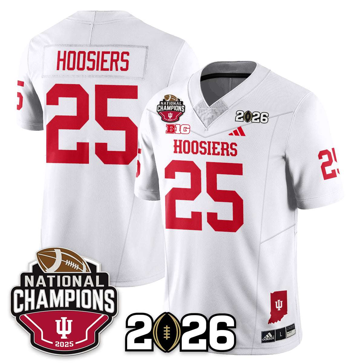 Indiana H Vapor Limited Football Jersey V3 - 2025 National Champions - All Stitched-DTD