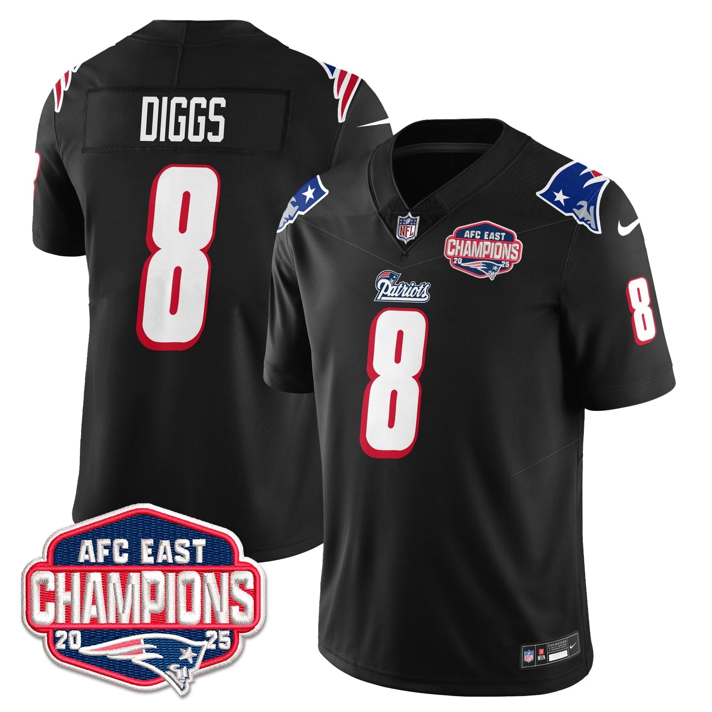 NE 1996 Throwback Limited Vapor Jersey – All Stitched-DTD