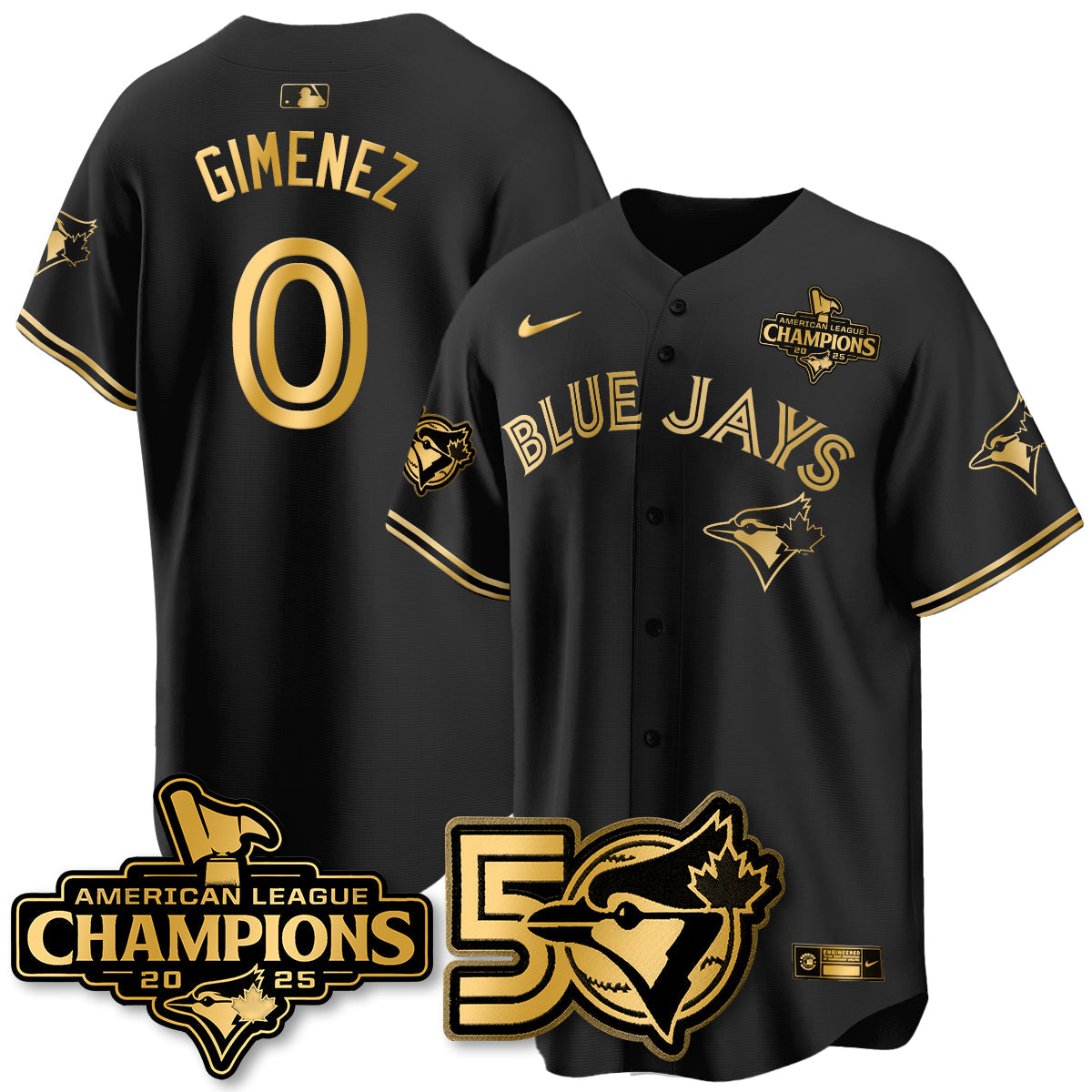 TBJ 2025 American League Champions Vapor Limited Jersey - 50th Season - All Stitched-DTD