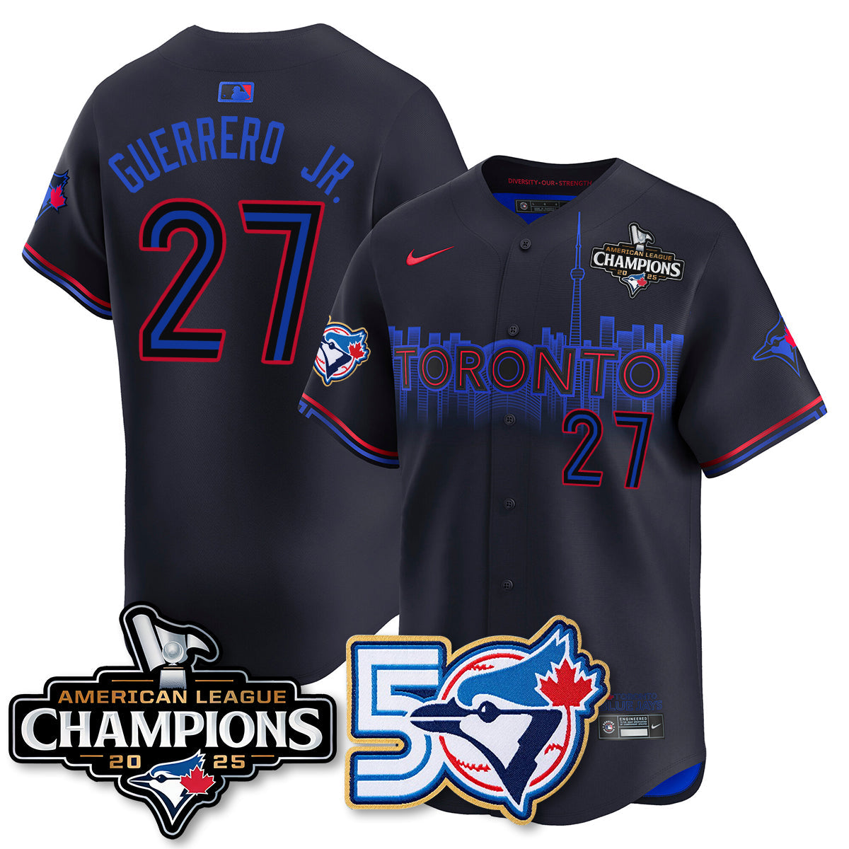 TBJ 2025 American League Champions Vapor Limited Jersey - 50th Season - All Stitched-DTD