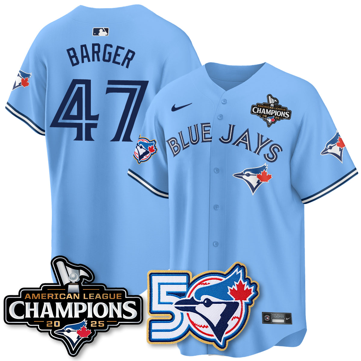 TBJ 2025 American League Champions Vapor Limited Jersey - 50th Season - All Stitched-DTD