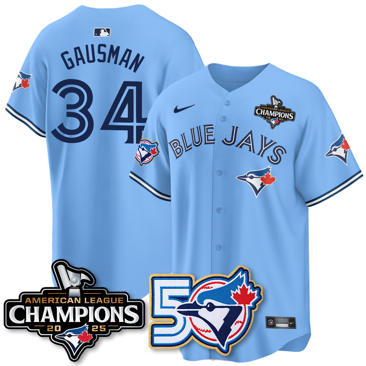 TBJ 2025 American League Champions Vapor Limited Jersey - 50th Season - All Stitched-DTD