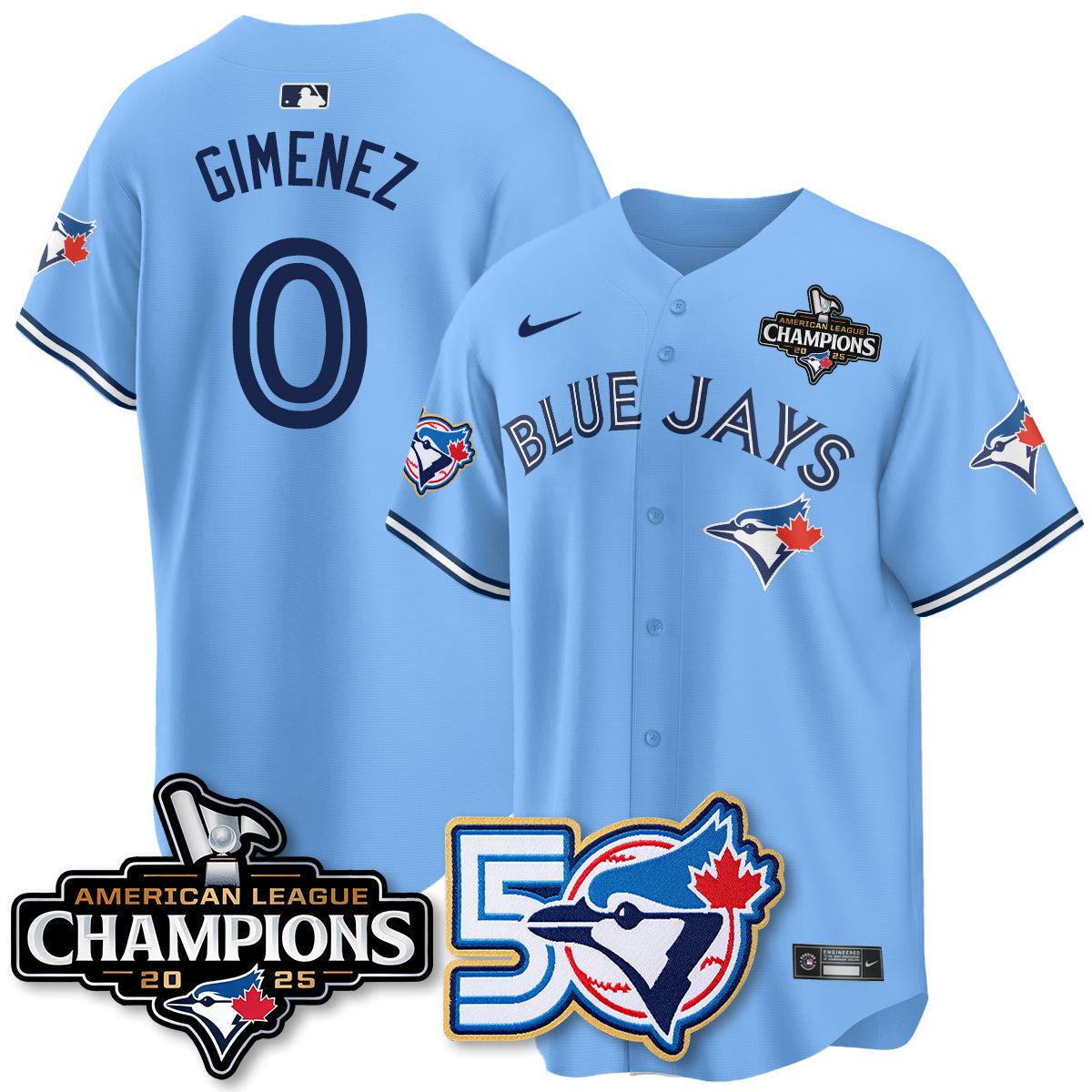 TBJ 2025 American League Champions Vapor Limited Jersey - 50th Season - All Stitched-DTD