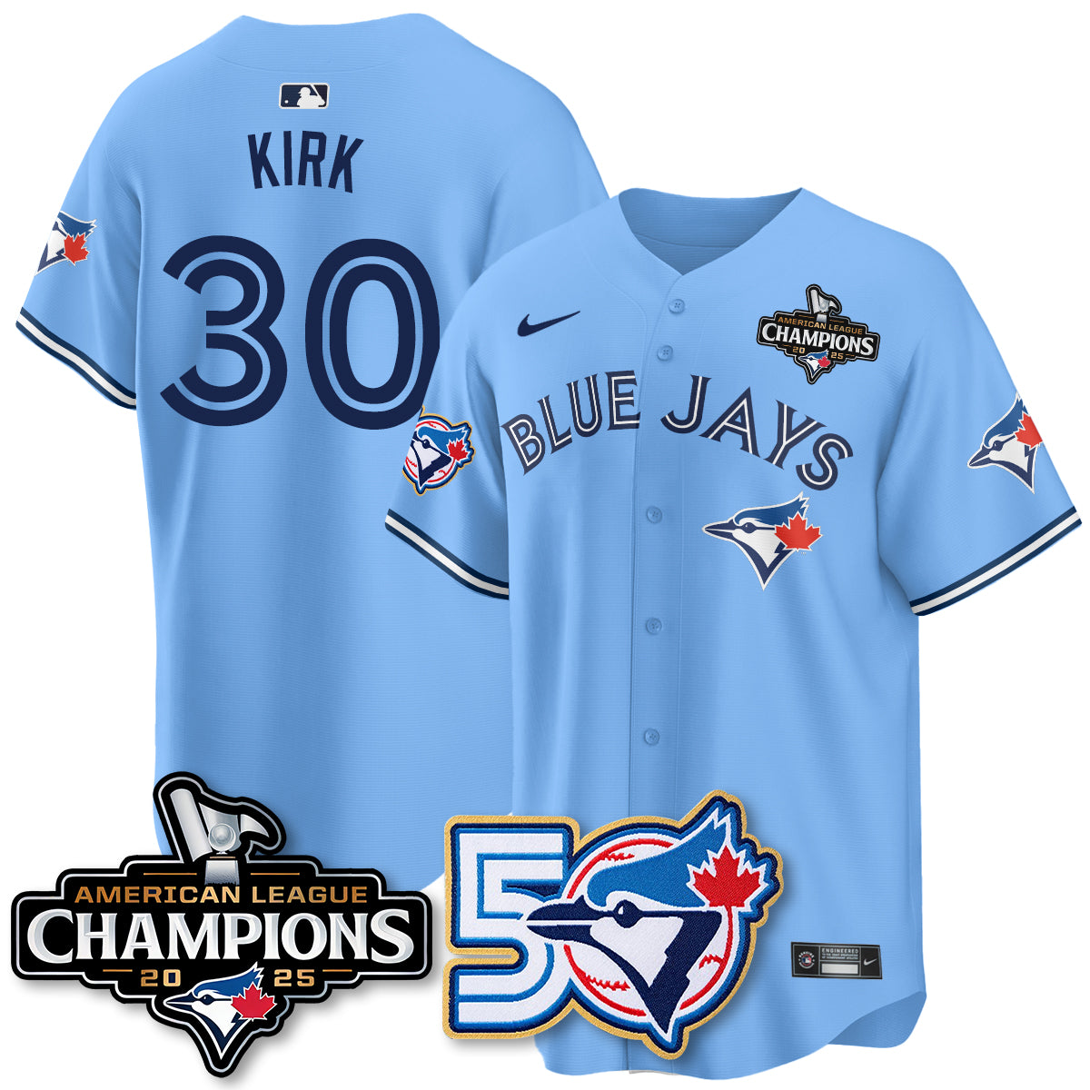 TBJ 2025 American League Champions Vapor Limited Jersey - 50th Season - All Stitched-DTD