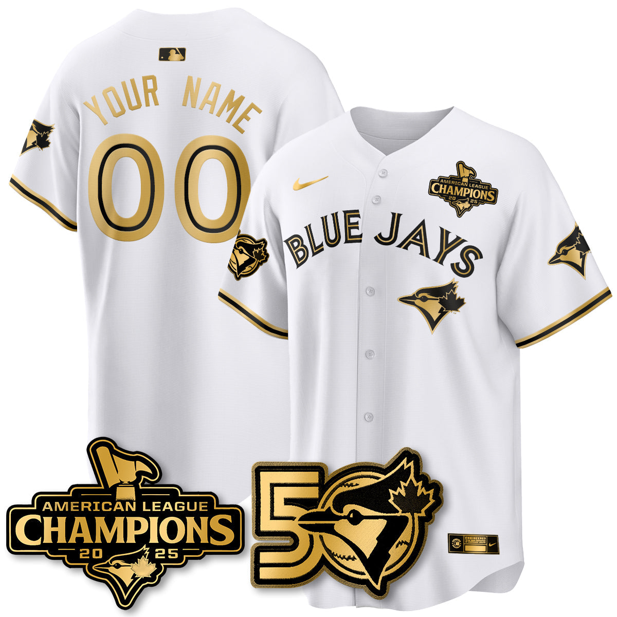 Custom TBJ 2025 American League Champions Vapor Limited Jersey - 50th Season - All Stitched-DTD