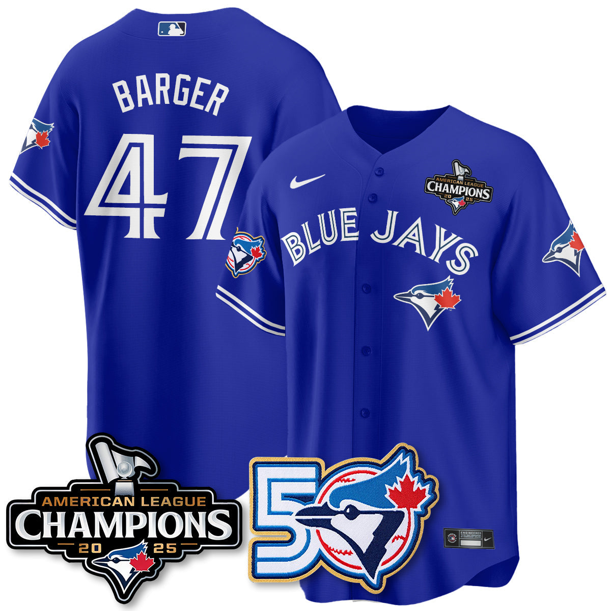 TBJ 2025 American League Champions Vapor Limited Jersey - 50th Season - All Stitched-DTD