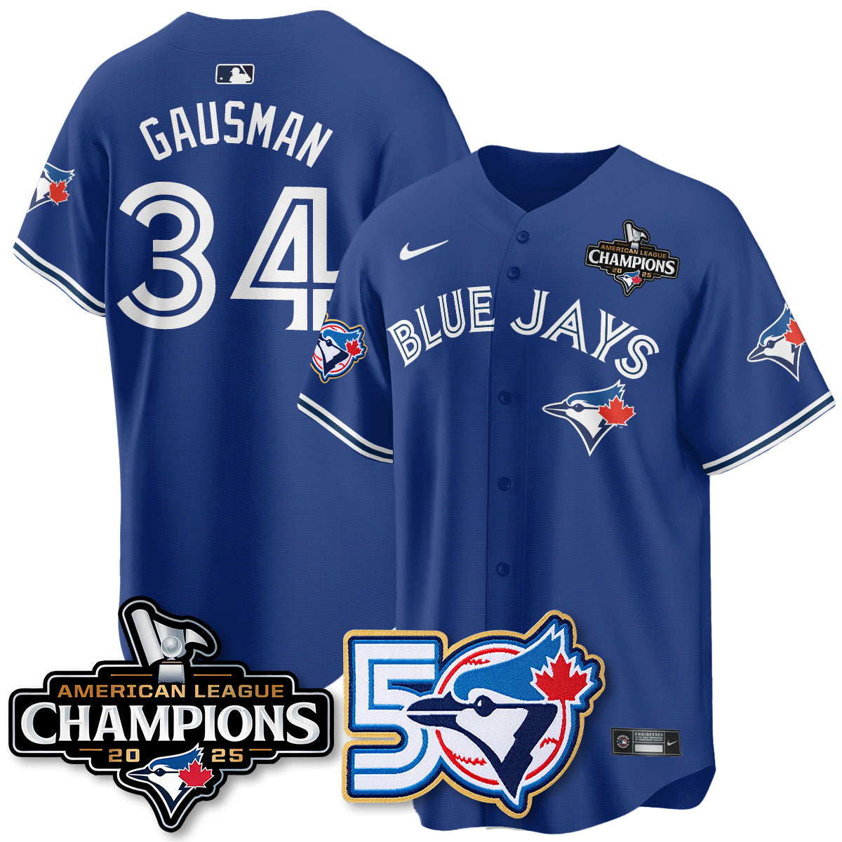 TBJ 2025 American League Champions Vapor Limited Jersey - 50th Season - All Stitched-DTD