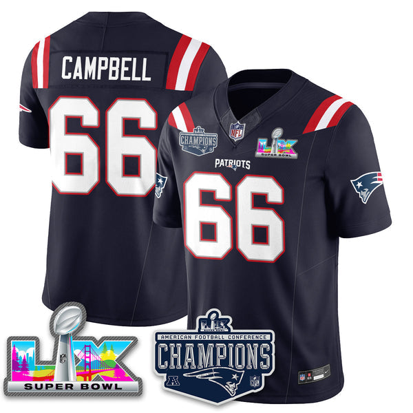 Men' NE 2025 Vapor Jersey - AFC Champions Limited Patch - All Stitched n15-DTD