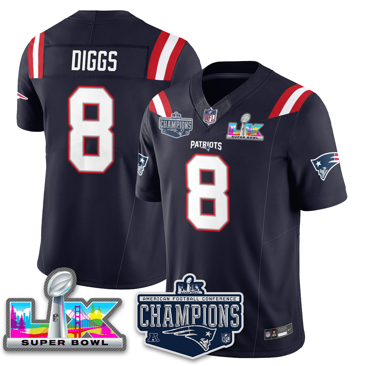 NE 2025 AFC Champions Vapor Limited Jersey - All Stitched-DTD