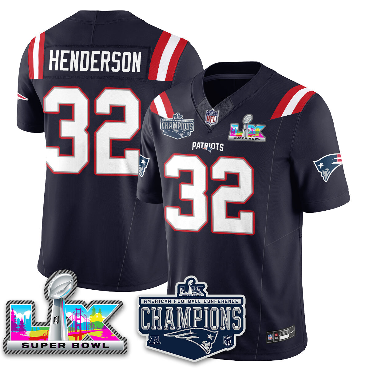 NE 2025 AFC Champions Vapor Limited Jersey - All Stitched-DTD