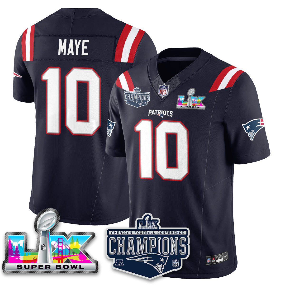 NE 2025 AFC Champions Vapor Limited Jersey - All Stitched-DTD