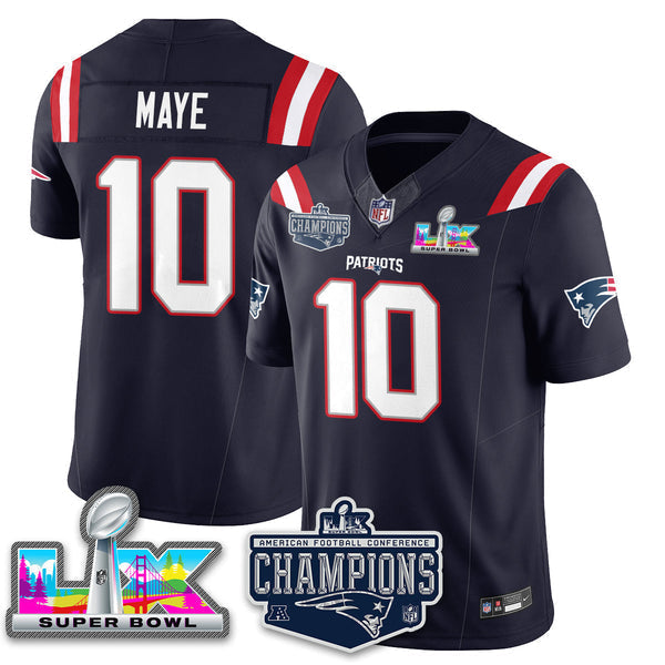 Men' NE 2025 Vapor Jersey - AFC Champions Limited Patch - All Stitched n15-DTD