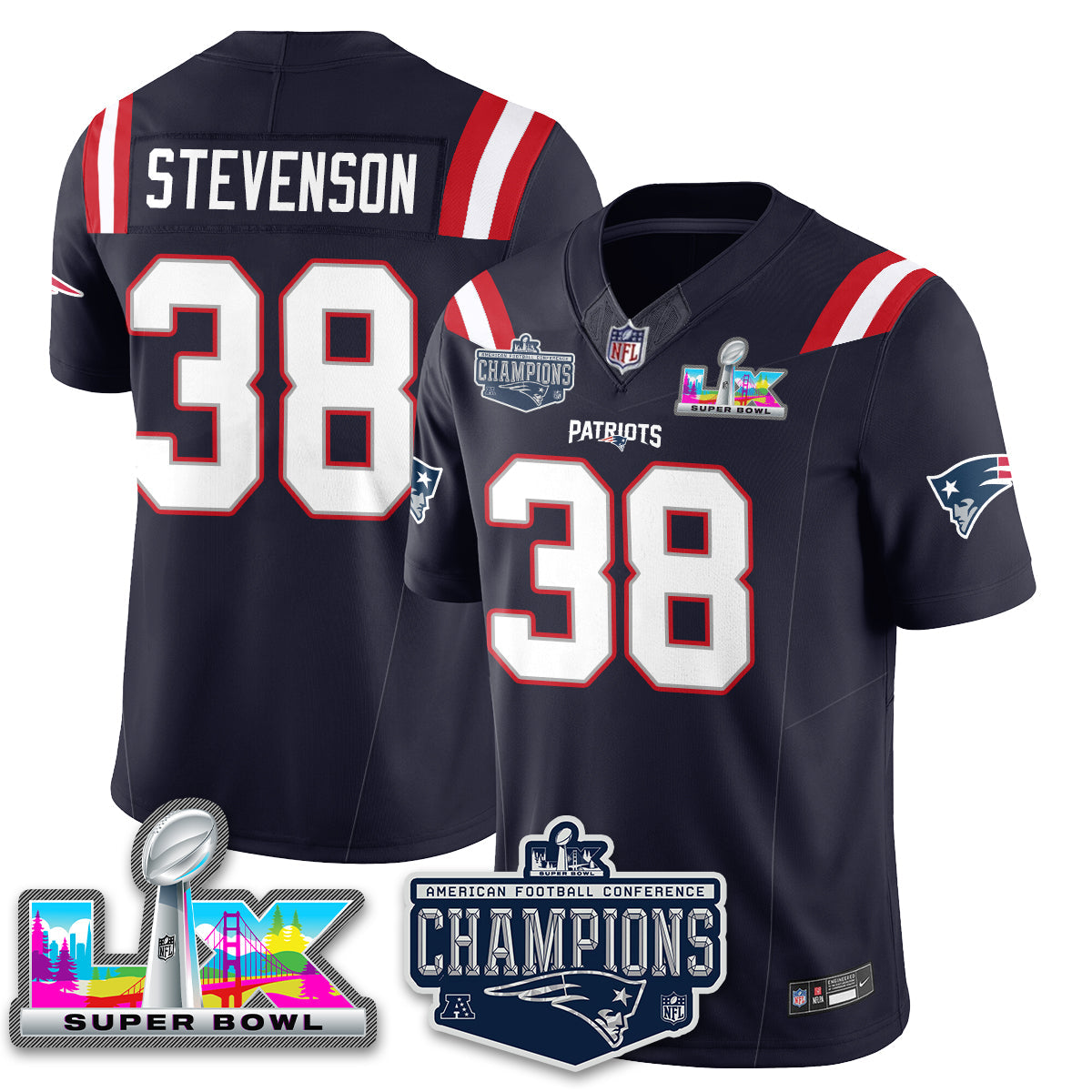 NE 2025 AFC Champions Vapor Limited Jersey - All Stitched-DTD