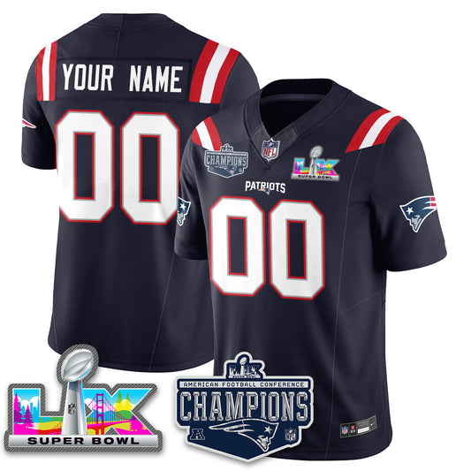 NE 2025 AFC Champions Vapor Limited Custom Jersey - All Stitched-DTD