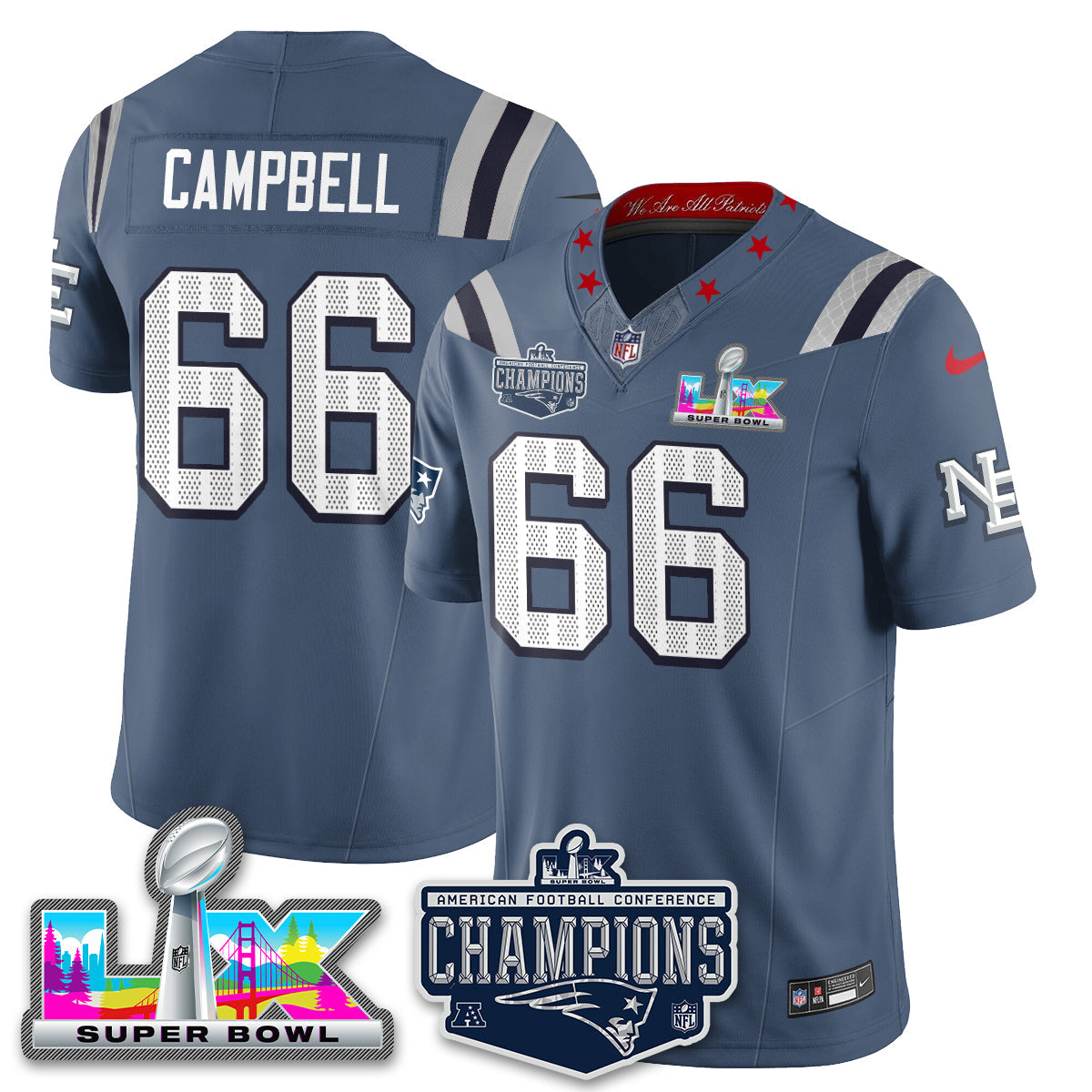 NE 2025 AFC Champions Vapor Limited Jersey - All Stitched-DTD