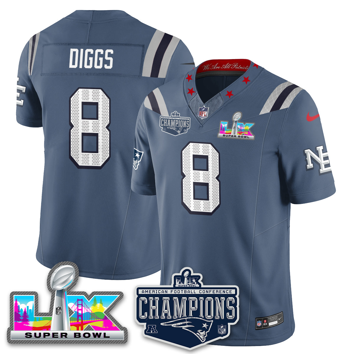 NE 2025 AFC Champions Vapor Limited Jersey - All Stitched-DTD