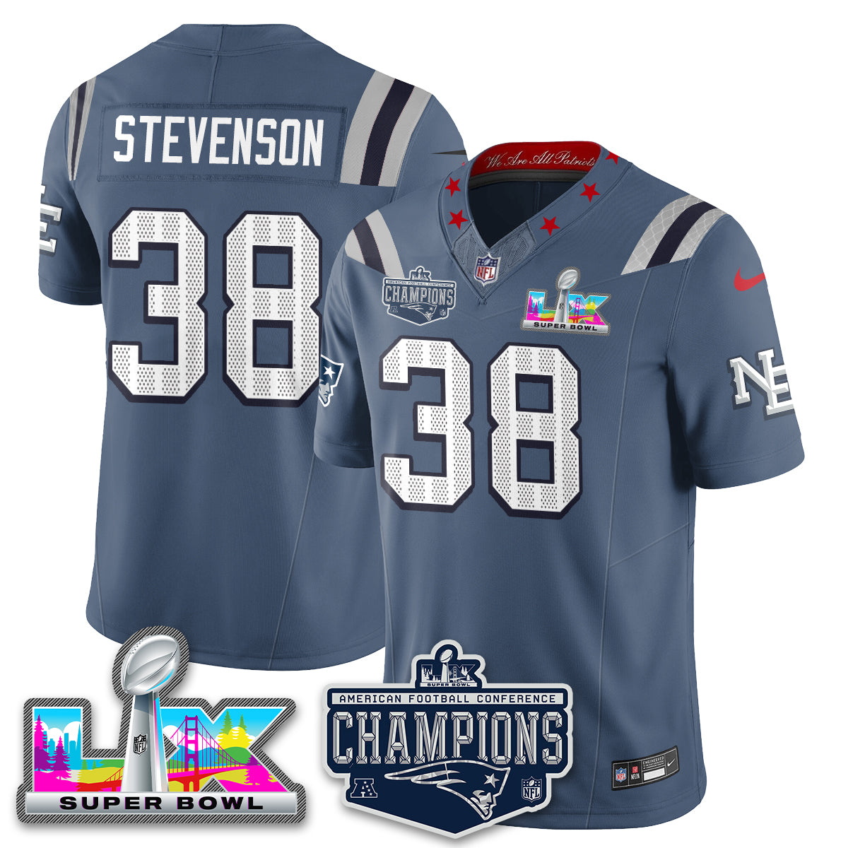 NE 2025 AFC Champions Vapor Limited Jersey - All Stitched-DTD
