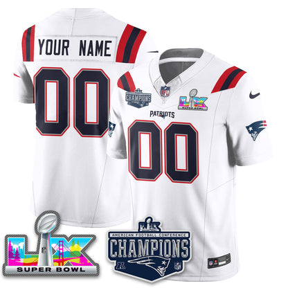 NE 2025 AFC Champions Vapor Limited Custom Jersey - All Stitched-DTD