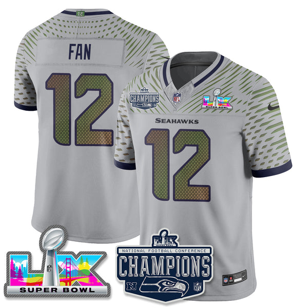 SEA 2025 Vapor Limited Jersey - NFC Champions Limited Patch - All Stitched n10-DTD