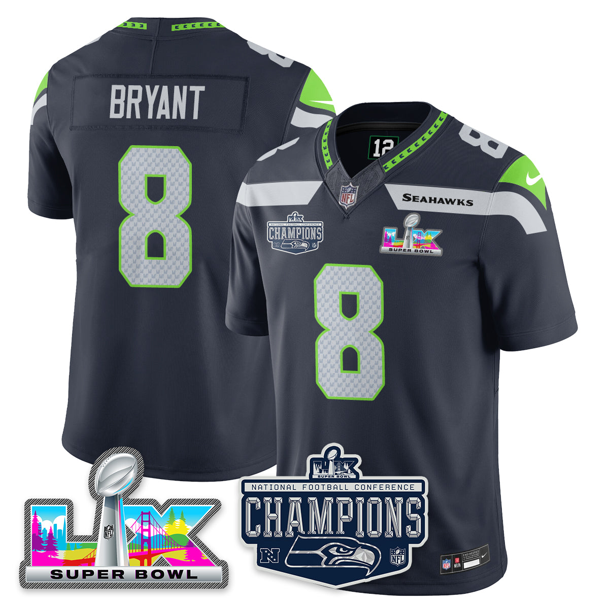 SEA 2025 NFC Champions Vapor Limited Jersey - All Stitched-DTD