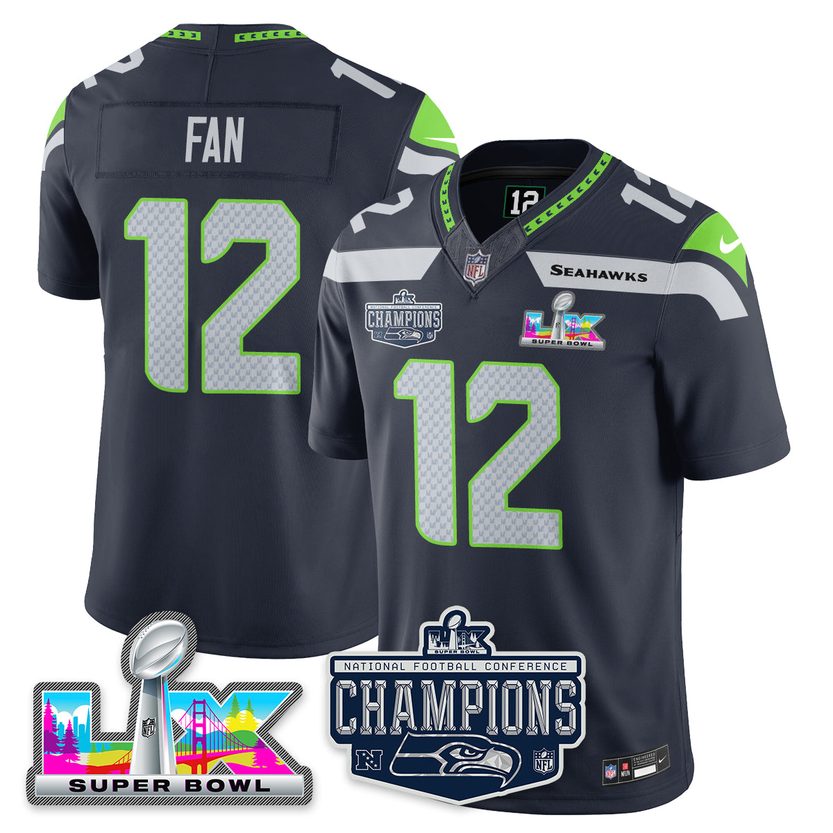 SEA 2025 NFC Champions Vapor Limited Jersey - All Stitched-DTD