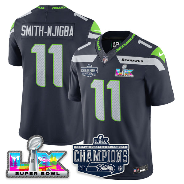 SEA 2025 Vapor Limited Jersey - NFC Champions Limited Patch - All Stitched n10-DTD