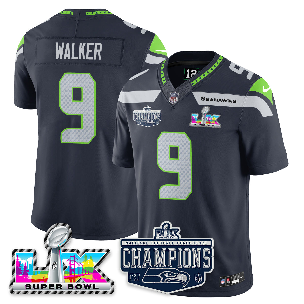 SEA 2025 NFC Champions Vapor Limited Jersey - All Stitched-DTD