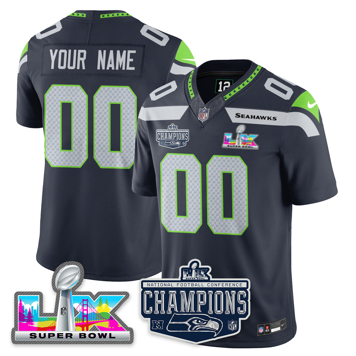 SEA 2025 NFC Champions Vapor Limited Jersey - All Stitched-DTD