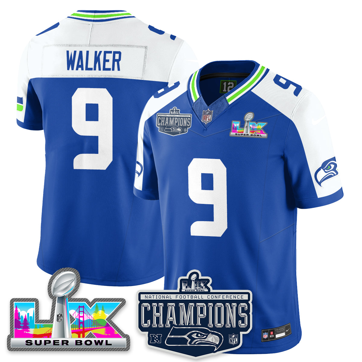 SEA 2025 NFC Champions Vapor Limited Jersey - All Stitched-DTD